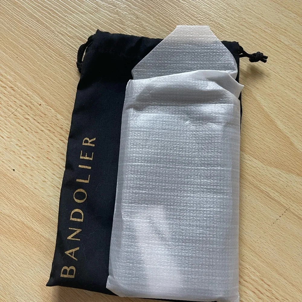 NWT Bandolier Black Leather Phone Case